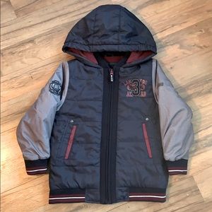 London Fog Boys Quilted Puffer Coat Fleece Size 7
